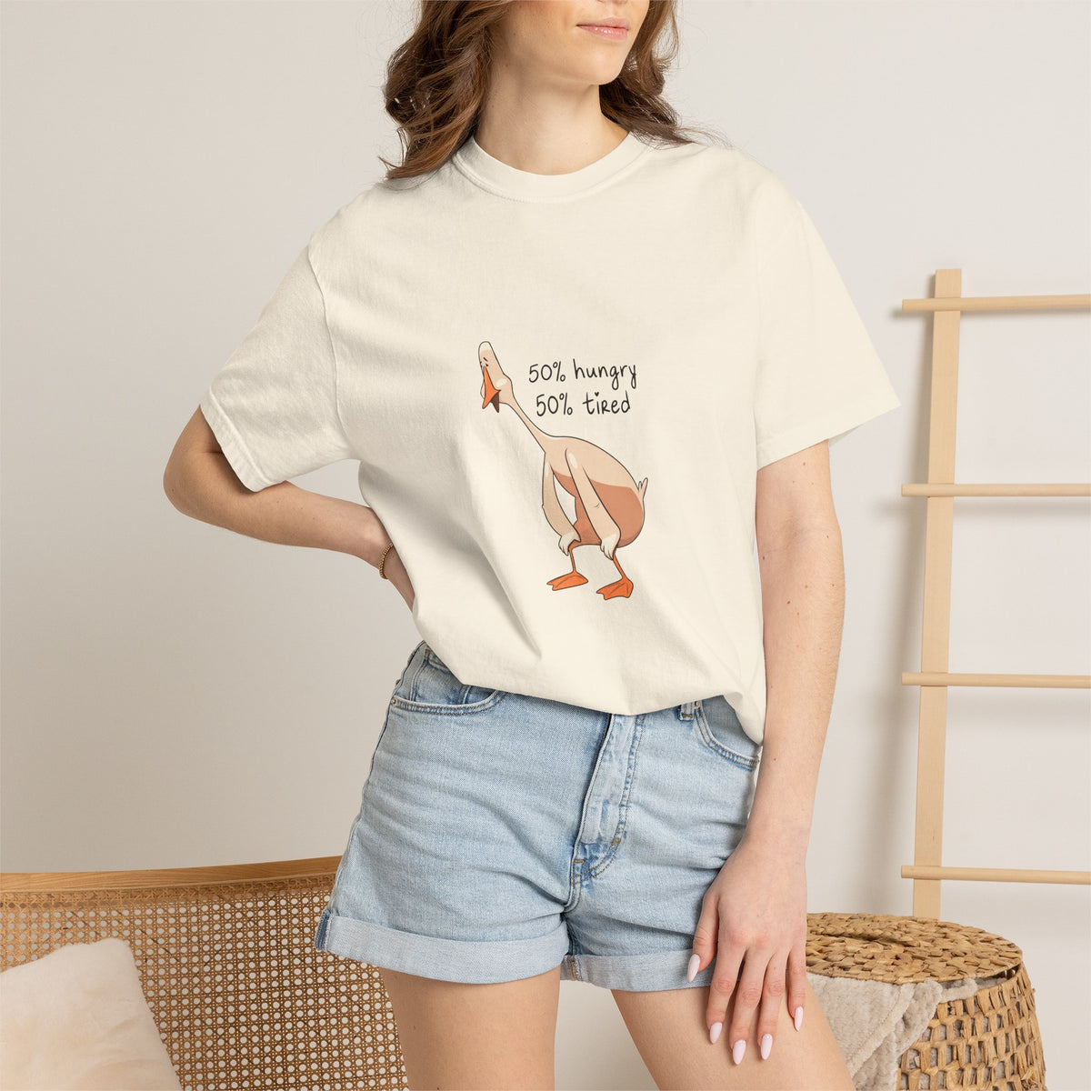 50% hungry 50% tired - tee