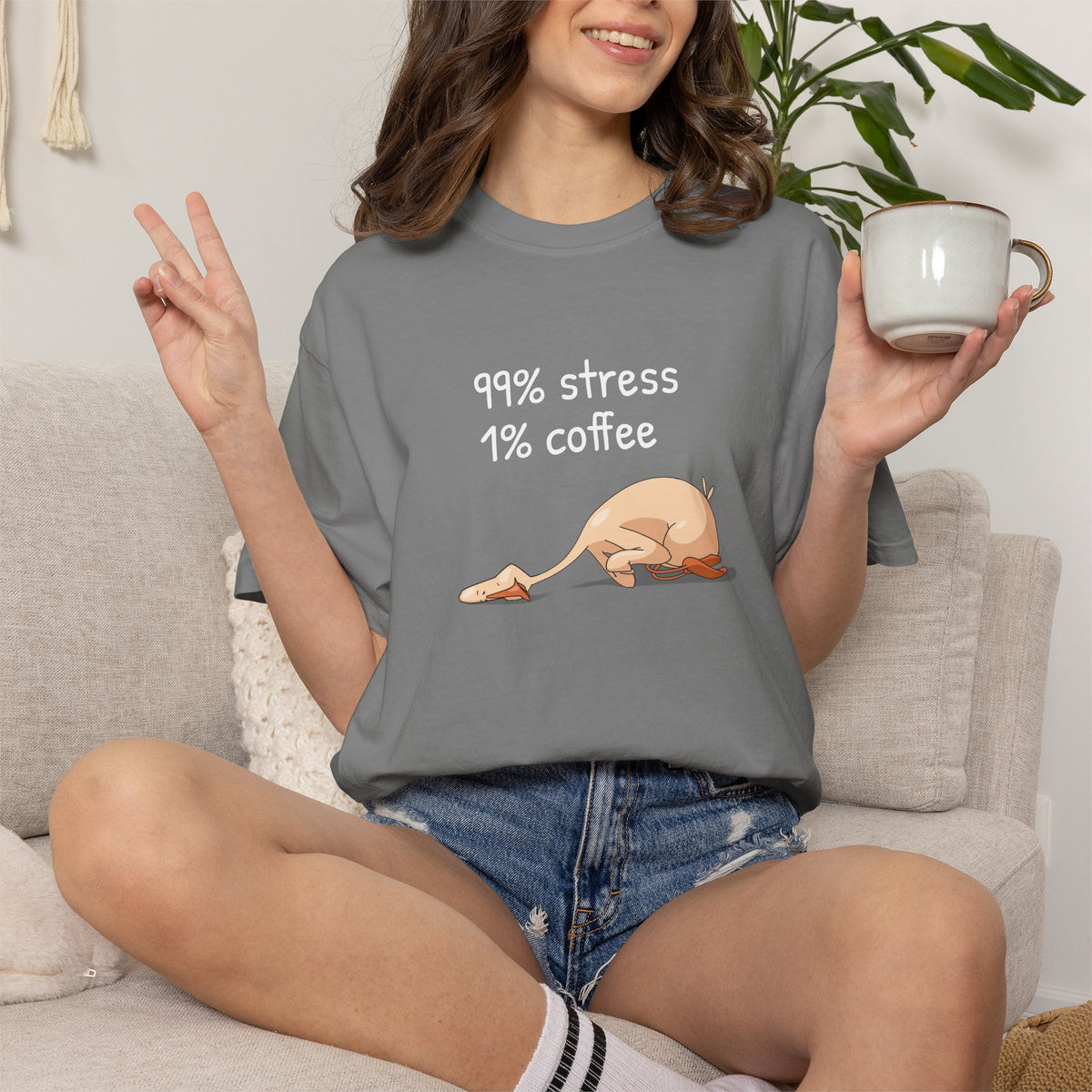 99% stress, 1% coffee - tee