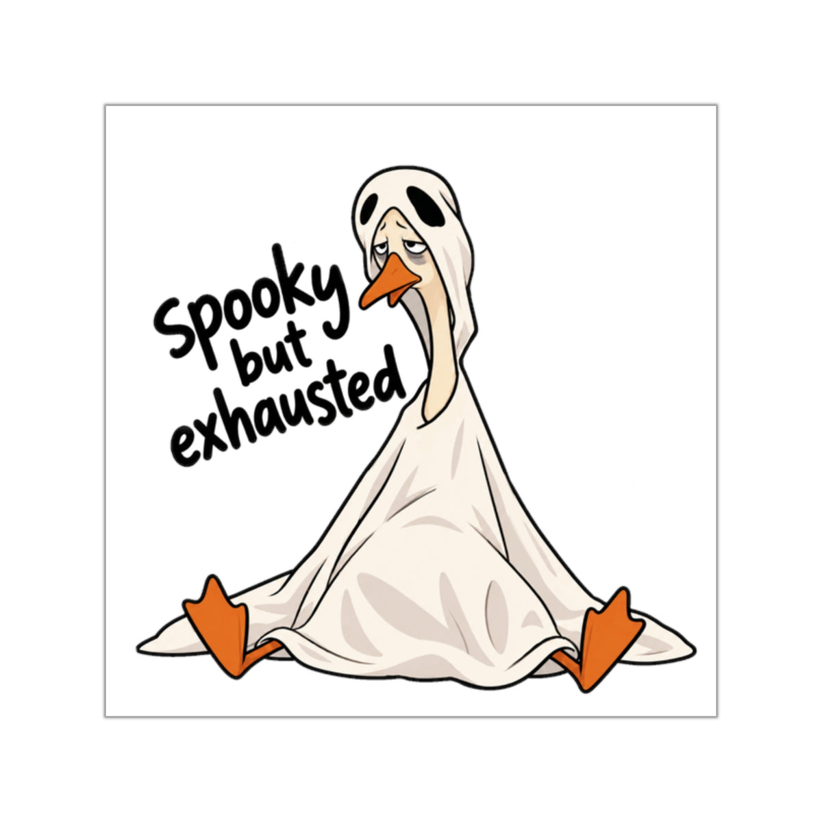 Spooky but Exhausted - Sticker